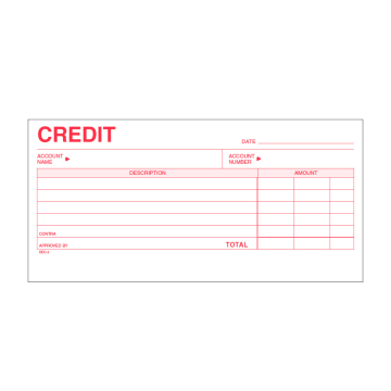 Image of item: Imprinted Combination Debit / Credit Form, 3-4/10" x 7"